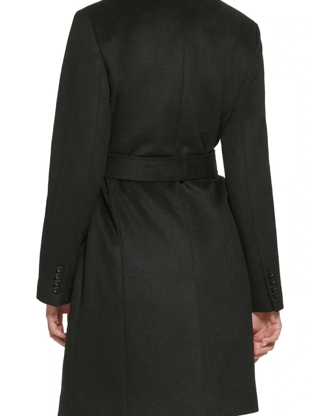 Karl Lagerfeld Paris Berry Purple Magenta Fuschia Wool Trench Pea Coat Designer